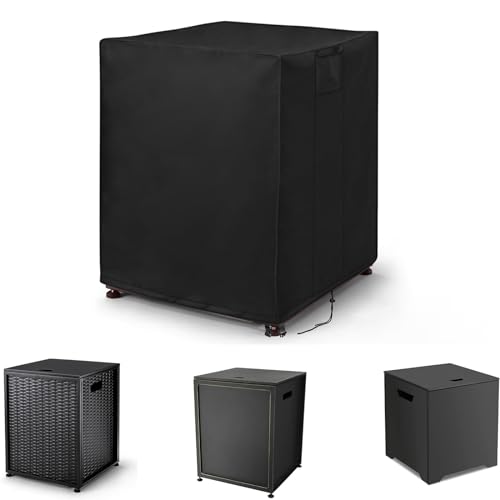 Youlvy Outdoor Table Cover for 16 Inch Propane Tank Table 600D, Waterproof 20 lb Storage Box 16" x 16" x 21"or 16" x 16" x 22" - Image 1