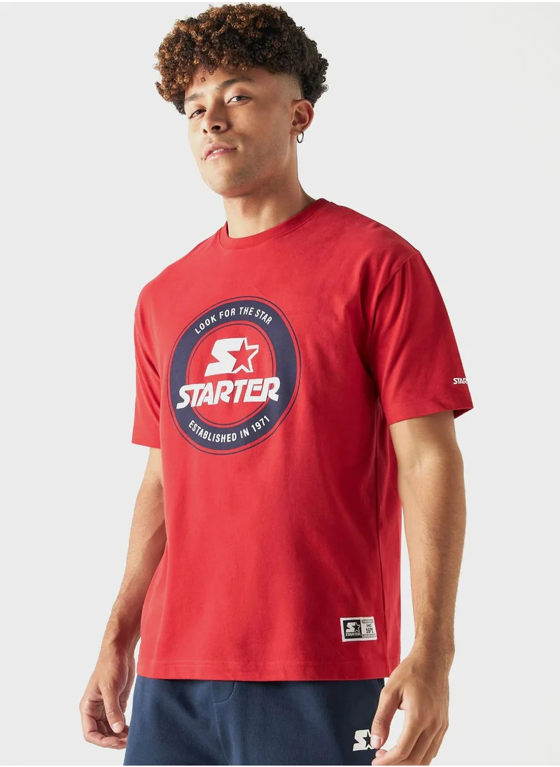 STARTER Graphic Print Crew Neck T-Shirt