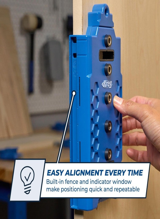 KREG KMA3232 Shelf-Pin Jig 5 mm - Drilling Guide for Shelves - Shelf Pin Drilling Jig - Steel-Enforced Drill Guide - Woodworking Tools & Accessories - Image 5