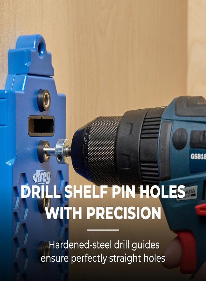 KREG KMA3232 Shelf-Pin Jig 5 mm - Drilling Guide for Shelves - Shelf Pin Drilling Jig - Steel-Enforced Drill Guide - Woodworking Tools & Accessories - Image 2