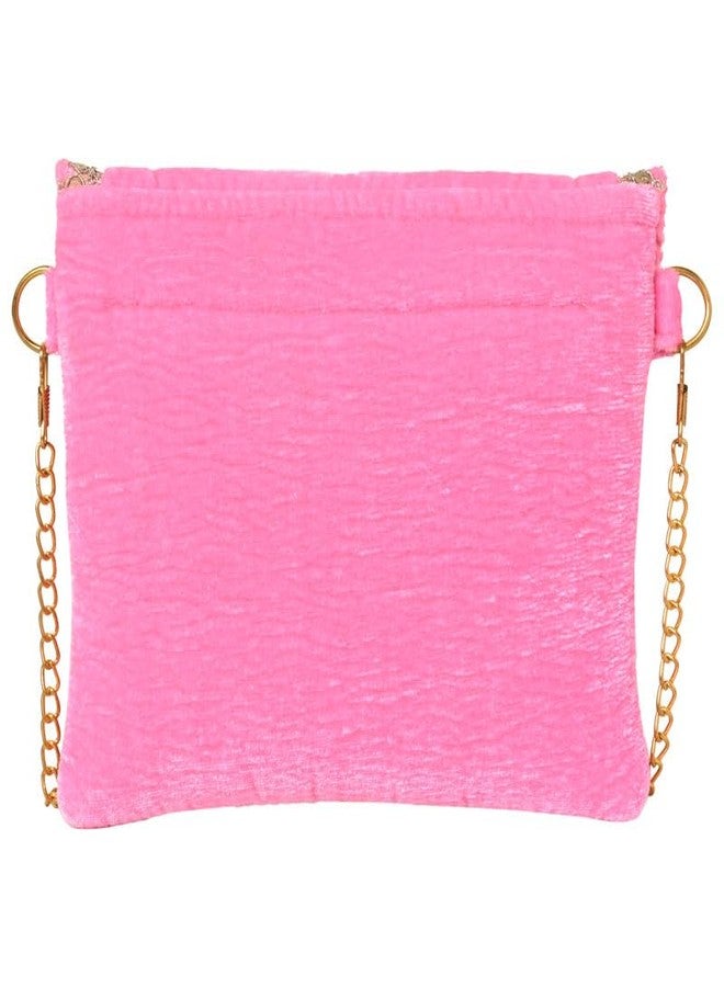 Coco Candy Women's Casual Lightweight Stylish Handbag | Velvet Neon Pink Sling Bag for Women - Perfect for Daily Use - Image 5