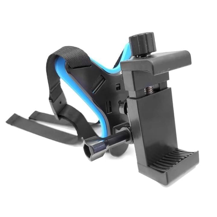 Humble حامل ذقن الخوذة مع حامل الهاتف المحمول، حزام خوذة الدراجة النارية متوافق مع GoPro Hero 9 8 7 6 5 4 3+ 3 SJCAM والهواتف المحمولة. - Image 2