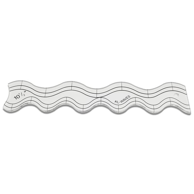 YICBOR Wave Edge Quilting Ruler Template  Clear Wave Quilters Ruler for Domestic Sewing Machine