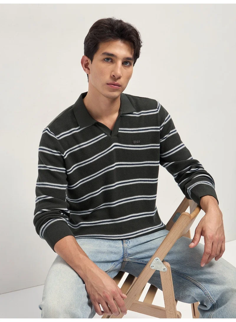 THE BEAR HOUSE  Men’s Long Sleeve Polo T-Shirt | Casual or Smart Style | Perfect for Work, Travel, Everyday Outfits & All-Season Wear | Stylish, Comfortable & Versatile for Any Occasion for Men | Best Price UAE