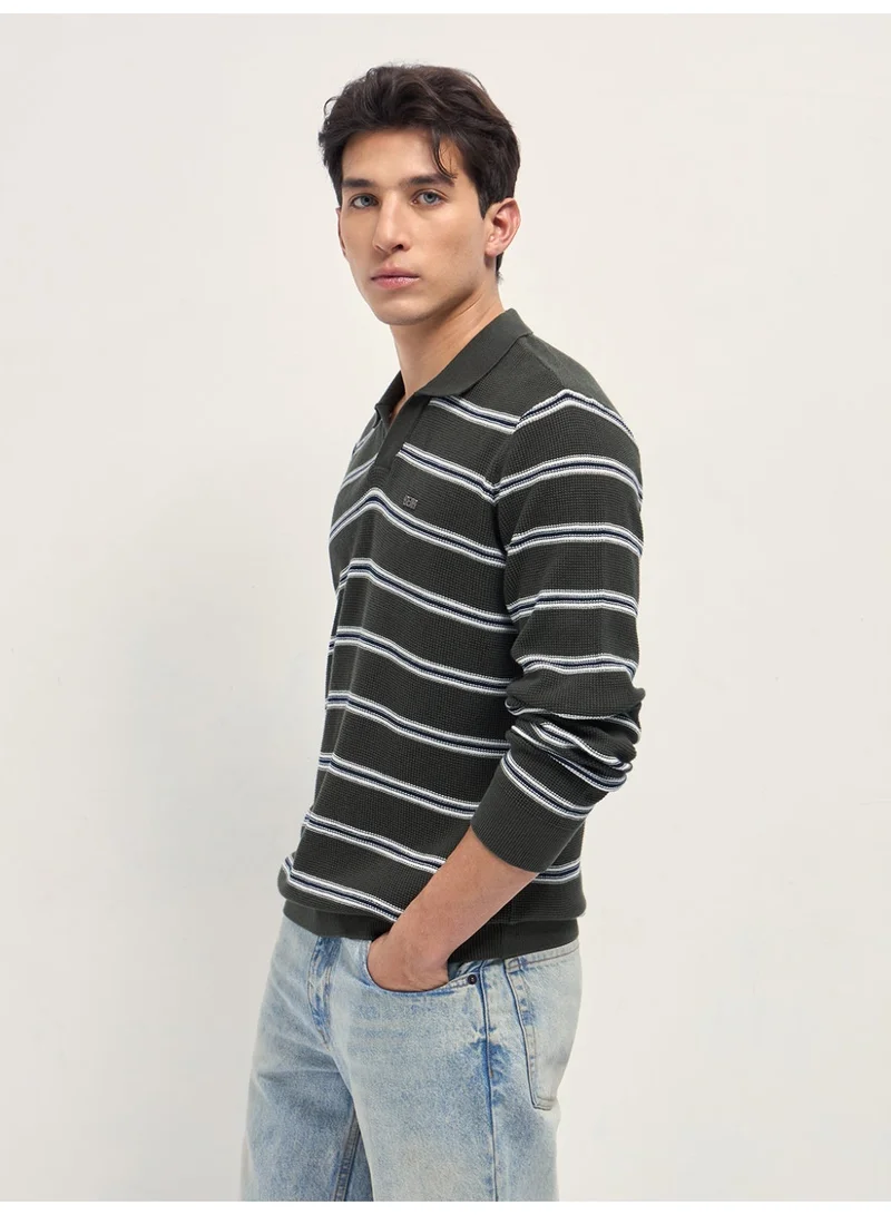 THE BEAR HOUSE  Men’s Long Sleeve Polo T-Shirt | Casual or Smart Style | Perfect for Work, Travel, Everyday Outfits & All-Season Wear | Stylish, Comfortable & Versatile for Any Occasion for Men | Best Price UAE