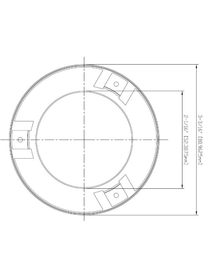 Tyco LFII White Flat Cover Plate - 139 Degrees - Image 3