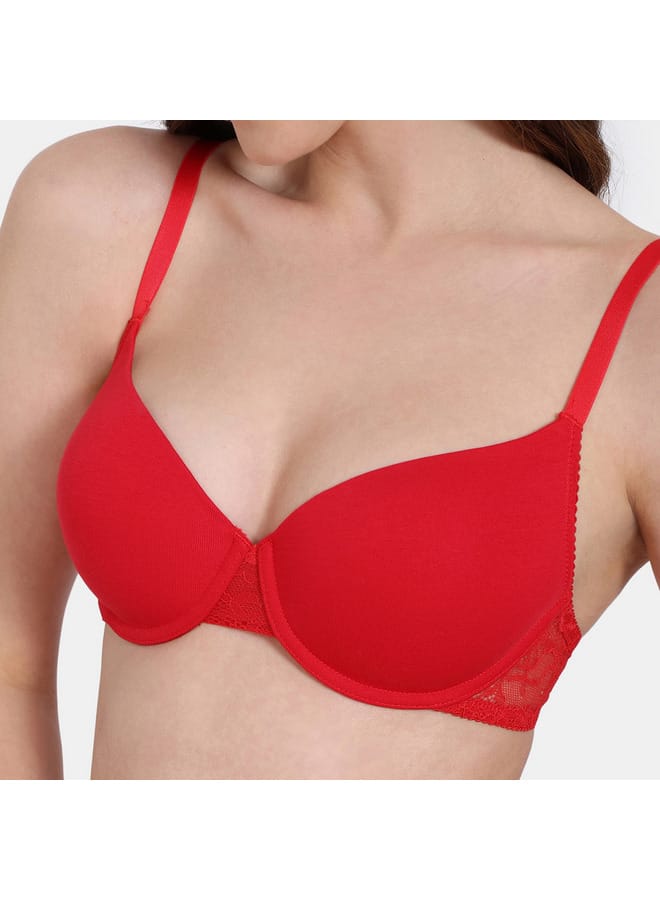 zivame Zivame Solid Wired Padded T-shirt Bra with Adjustable Straps  - Image 4