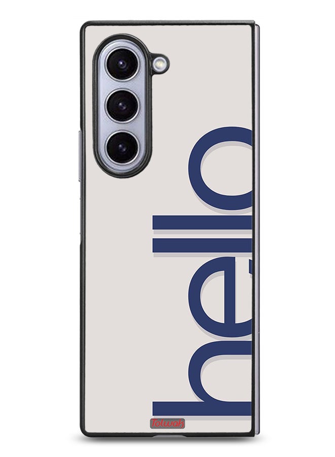 Tolwak Samsung Galaxy Z Fold6 Protective Case Cover Hello - Image 1