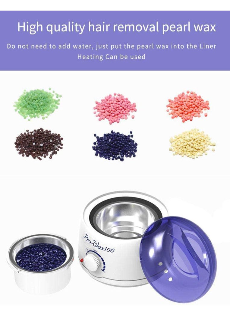 Pro-Wax100 Professional Wax Warmer With 6 Flavors Hard Wax Beans And 10 Pieces Wooden Stick ( Beans Color May Vary )  - Image 2