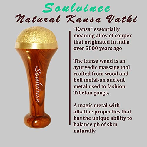 Soulvinee Kansa Vatki Cup with Natural Wooden Handle Ayurvedic Detox Manual Foot Massager Relaxation and Deep Cleaning Ancient Indian Technique Ayurvedic Kansa Vatki Foot Massage pc1 - Image 4