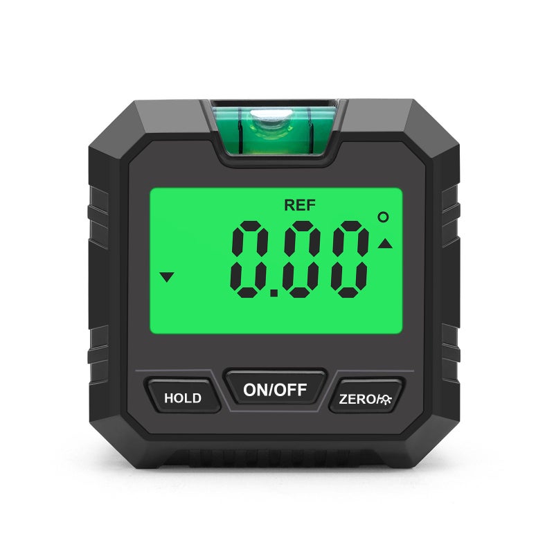 مكتشف الزوايا الرقمي المغناطيسي بزاوية 90 درجة مع فقاعات أفقية حمراء وإضاءة خلفية LCD ومشابك دقيقة لقياس الزوايا في أعمال النجارة ومشاريع التجديد - Image 4