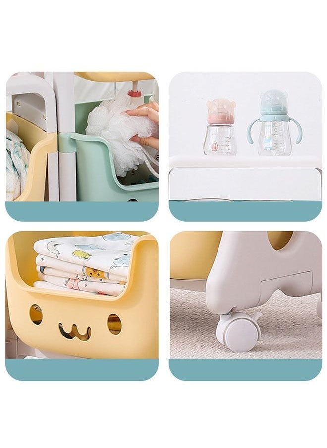 ZCM-HAPPY 4-Layer Multi Functional Storage Rack Children's Snack Rack Toy Finishing Rack  - Image 4