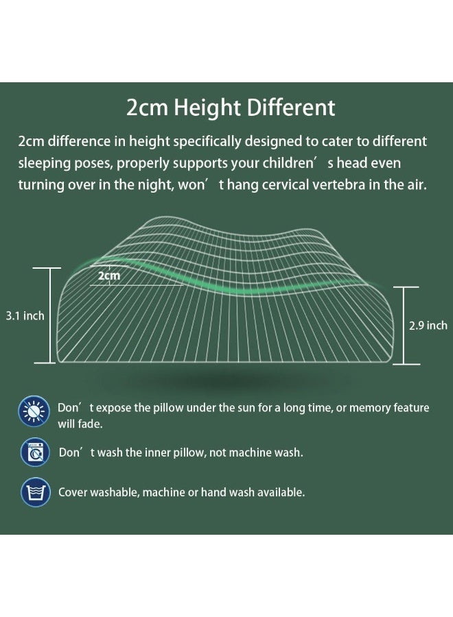 Fms Soft Comfy Memory Foam Contour Pillow for Children with Removable Case - Image 4