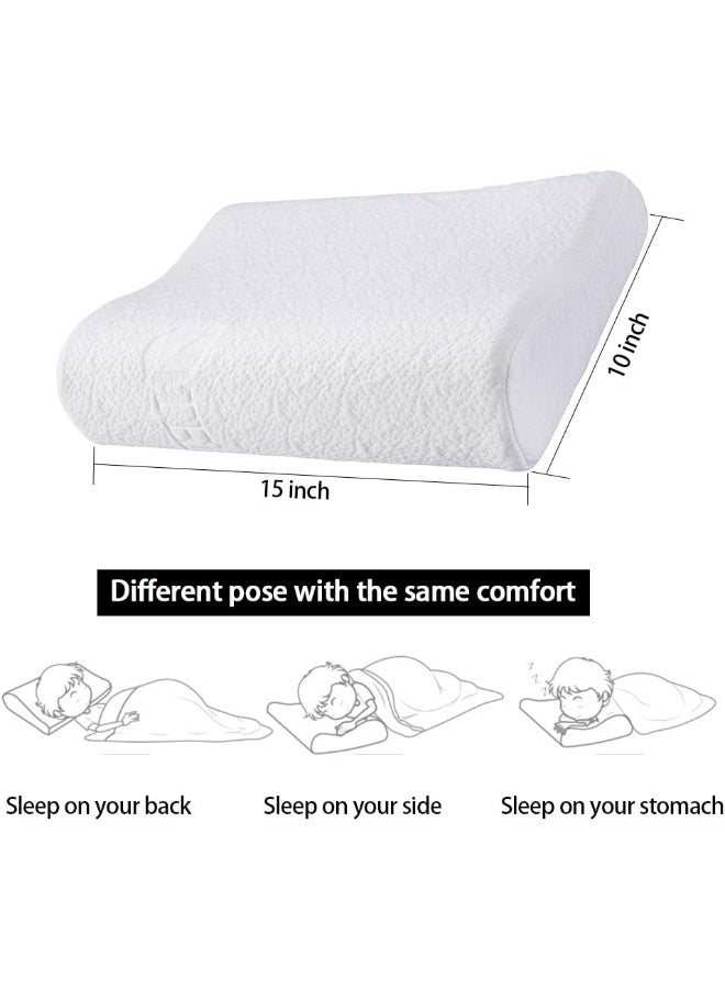 Fms Soft Comfy Memory Foam Contour Pillow for Children with Removable Case - Image 2