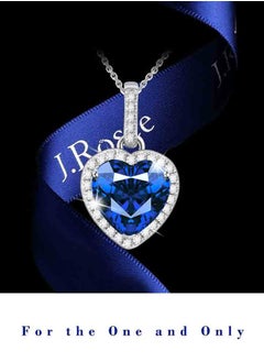 J.Rosée Swarovski Elements Crystal 18K Gold Plated 925 Sterling Silver Titanic blue Heart of Ocean Pendant Necklace for Women Gift Packing J.Rosée Fashion Jewelry JR344  - Image 4