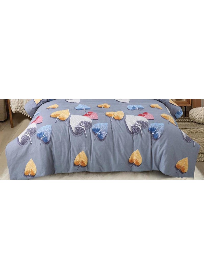 Ab Home Decor AB HOME DECOR 160TC Super Soft Glace Cotton King Size Duvet Cover II Comforter Cover II Razai Cover II Dohars Quilt Cover for Double Bed with Zipper 90x100 InchGrey Patta  - Image 2