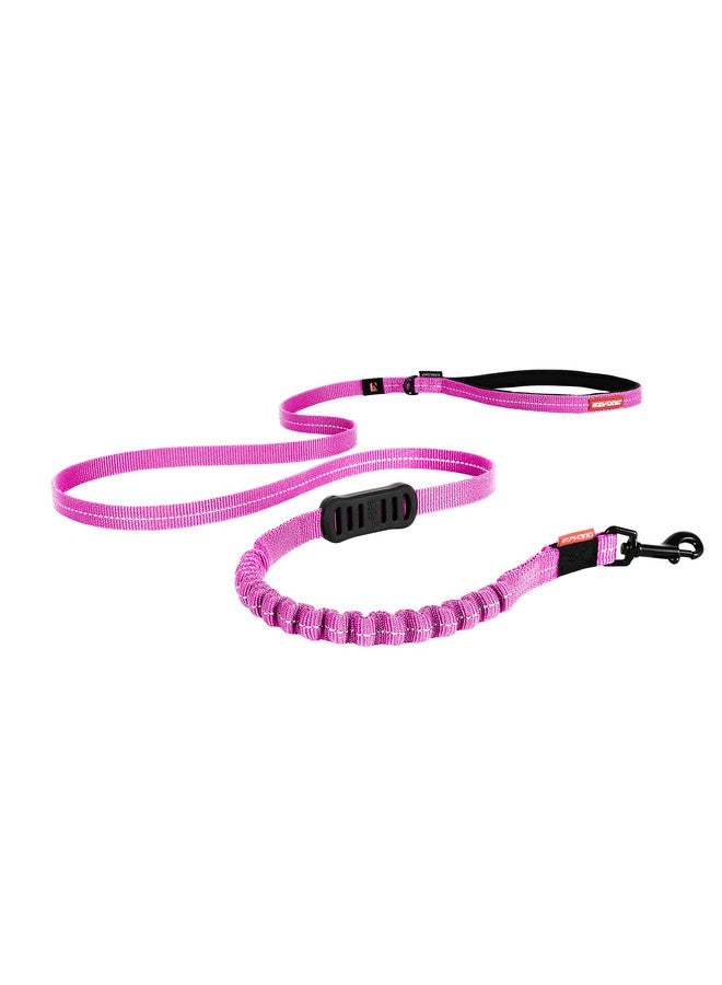 إيزي دوج مقود الكلاب EzyDog Zero Shock LITE - مقود مطاطي ممتص للصدمات للكلاب التي تسحب أو تثير - مقبض مزدوج وعاكس للكلاب المتوسطة أو الصغيرة (48 بوصة، وردي) - Image 1
