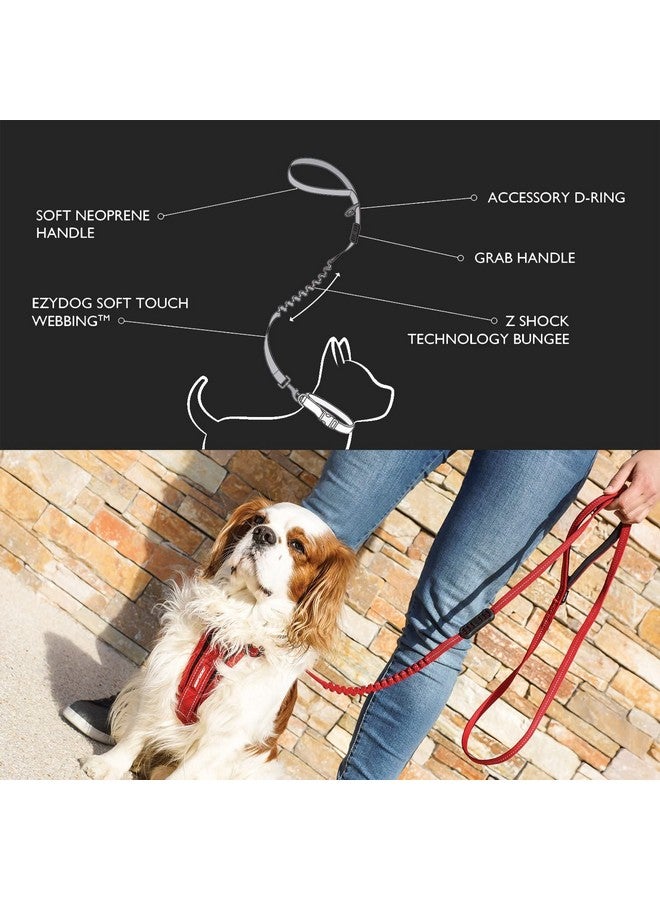إيزي دوج مقود الكلاب EzyDog Zero Shock LITE - مقود مطاطي ممتص للصدمات للكلاب التي تسحب أو تثير - مقبض مزدوج وعاكس للكلاب المتوسطة أو الصغيرة (48 بوصة، وردي) - Image 3
