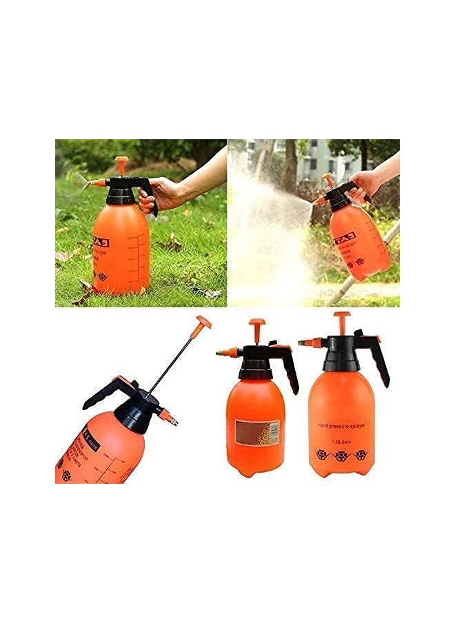 Generic Pump Pressure Sprayer Lawn Sprinkler Water Mister Spray Bottle For Herbicides Pesticides Fertilizers Plants Flowers 2 Liter Capacity Spray Bottle Plant Water Orange  - Image 3