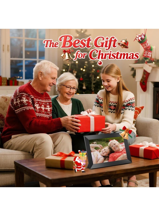 إطار صور رقمي واي فاي مقاس 10.1 بوصة، شاشة لمس عالية الدقة 1280 × 800، إطار صور ذكي إلكتروني مع سعة تخزين 32 جيجابايت، تدوير تلقائي، مشاركة الصور/مقاطع الفيديو على الفور عبر التطبيق من أي مكان - Image 5