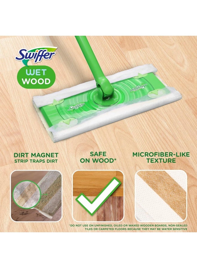 Swiffer Sweep + Mop, Dry Pads Refill, Floor Cleaner, Cleaning Cloths, Wood, 20 count - Image 4