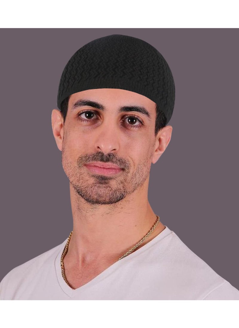 SYOSI - 6 Pieces Brimless Hats for Men and Women Docker Hat Casual No Brim Hat Visor-Less Flip Hat Sailor Skullcap Buckle Knit Kufi Hat Under Helmet Beanie Hats - Image 1