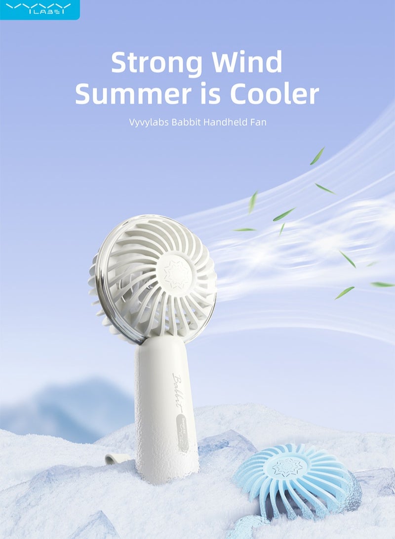 VYVYLABS Babbit Handheld Mini Fan 1200mAh White - Image 2