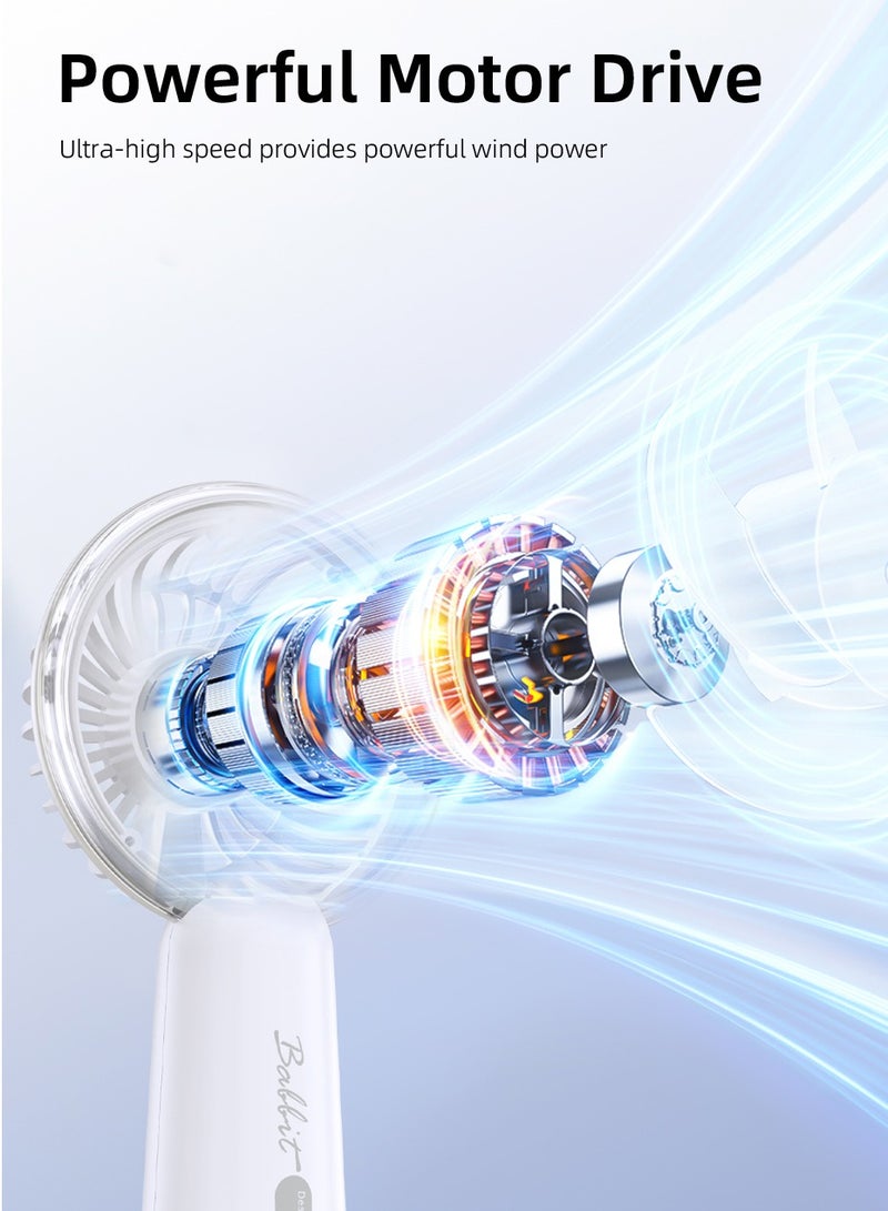 VYVYLABS Babbit Handheld Mini Fan 1200mAh White - Image 4