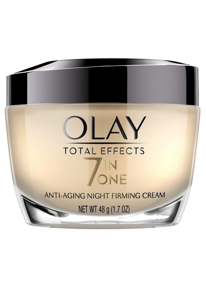 Olay Total Effects Antiaging Night Firming Cream & Face Moisturizer With Vitamin C & E 1.7 Fluid Ounce - Image 1