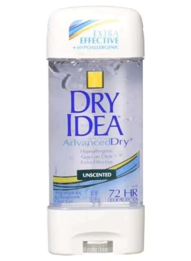 Advanced Dry Antiperspirant And Deodorant Clear Gel Unscented 85 g
