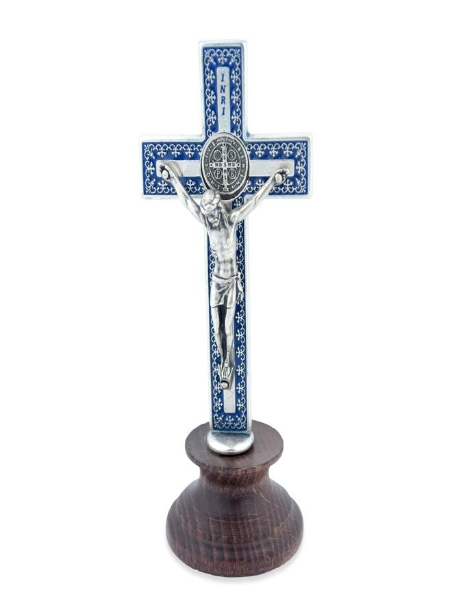Venerare Italian Catholic Desktop Saint Benedict Crucifix - Image 1