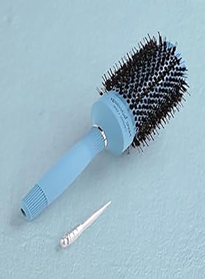 Homestic Hair Brush | Bristles Brush | Hair Brush with Paddle | Sharp Hair Brush for Woman | Suitable For All Hair Types | Curling Round Brush | TGX525 | Sky Blue - Image 2