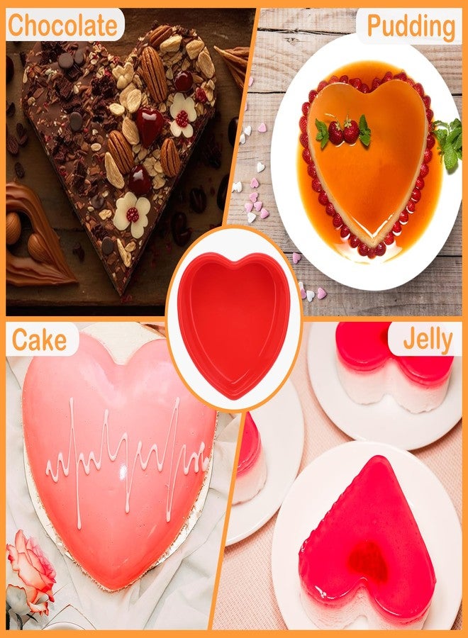 HEYTIMI 3 PCS Silicone Heart Shaped Cake Pans 5 Inches Mini Heart Shaped Cake Pans Nonstick Heart Baking Cake Mold for Birthday, Wedding (red, 5inch-3pack) - Image 4