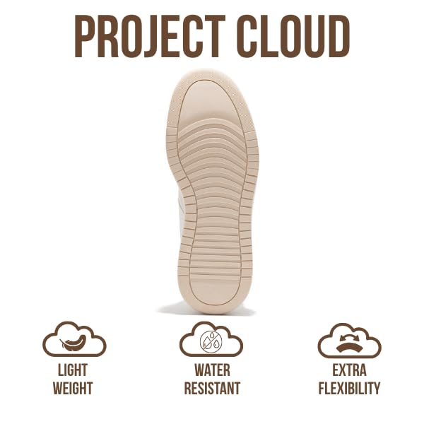 Project Cloud Platform Sneakers for Women - Lightweight Memory Foam Insole Womens Sneakers - Non-Slip Fashion Sneakers for Women Footwear - Women's Fashion Platform Shoes (Nita, Nude, 6) - Image 4