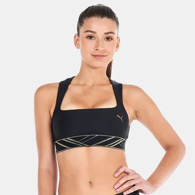 PUMA Women's Mid-Impact Deco Glam Sports Bra