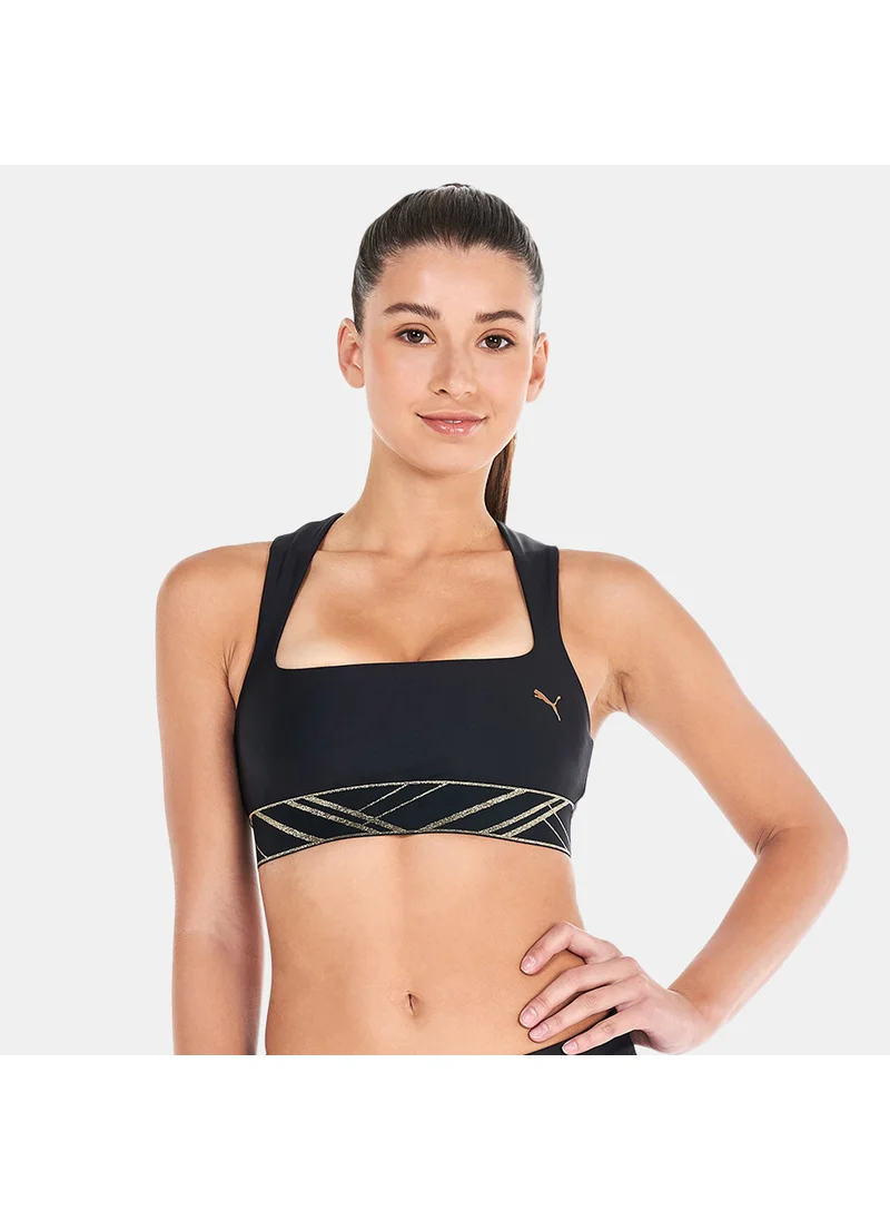 PUMA Women's Mid-Impact Deco Glam Sports Bra
