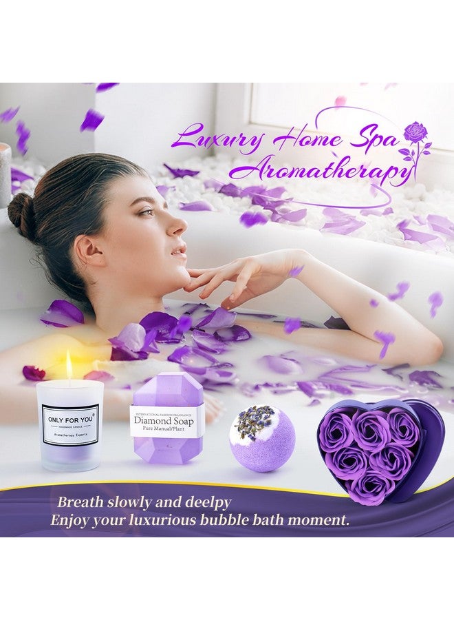 Fortuning's JDS 14PCS Birthday Gifts for Women ,Mom, Wife, Girlfriend, Sister, Her- Self Care Gifts Get Well Soon Gifts Basket for Women Lavender Relaxing Spa Gifts Care Package w/ Blanket Mothers Day Gifts for Mom - Image 4