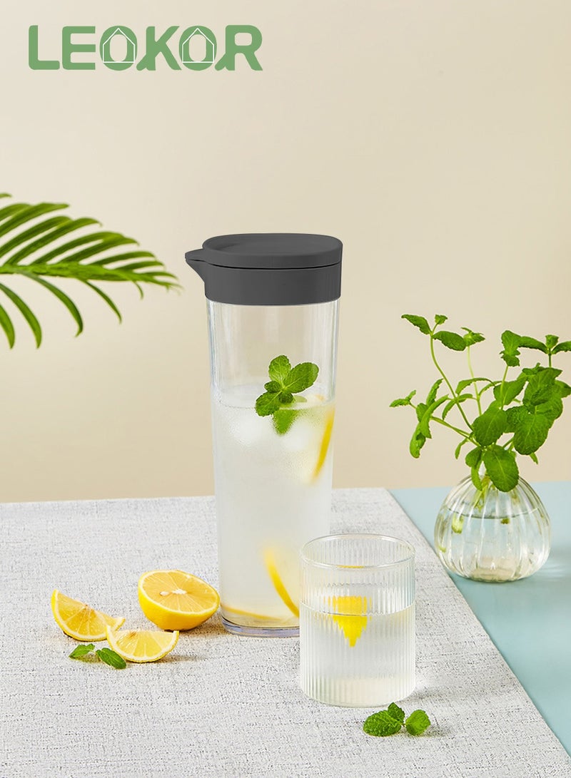 LEOKOR Cold Brew Coffee Maker with Mesh Filter Portable Cold Brew Cup for Tea Coffee Grey 1100ML - Image 3