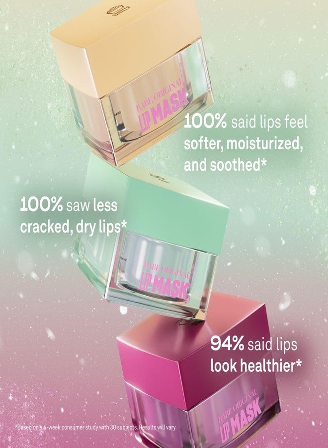 بابي اوريجينال مجموعة BABE ORIGINAL Minis Mask Lip Mask Trio، ثلاث قطع، قناع ليلي للشفاه الجافة | برائحة الفانيليا المثلجة والنعناع الحلو والبرقوق السكري | غني بفيتامين E وزيت الروشب وحمض الهيالورونيك لشفاه أكثر نعومة وترطيباً - Image 4