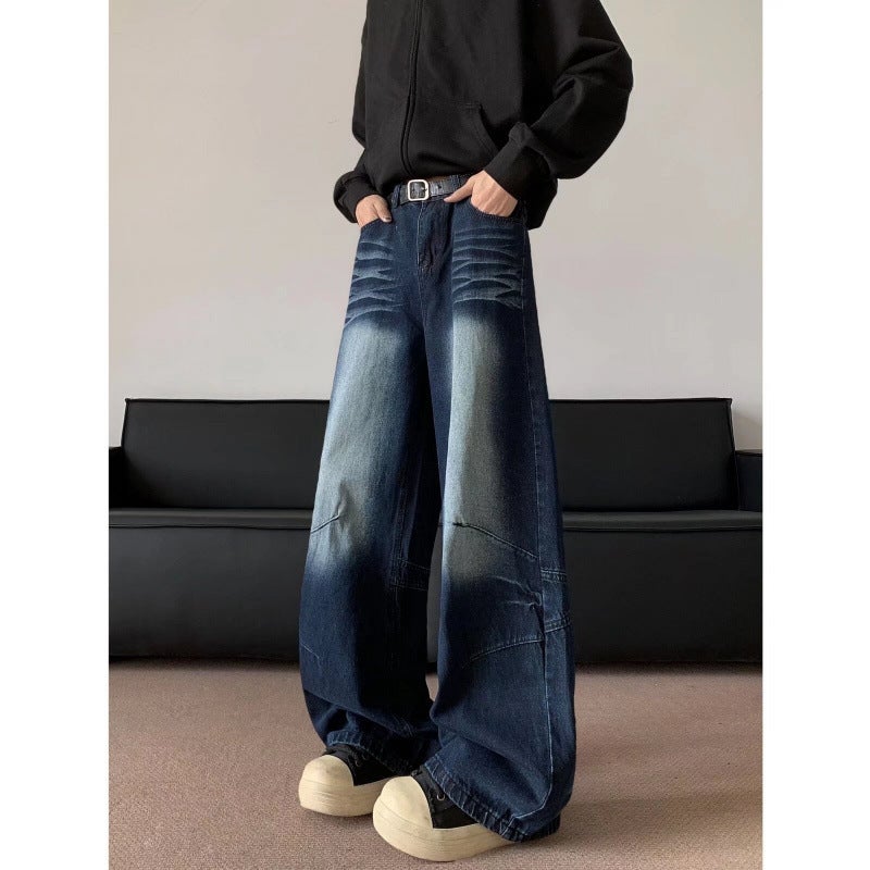Unisex Classic Denim Jeans Loose Fit Daily Outdoor Wear - Image 1