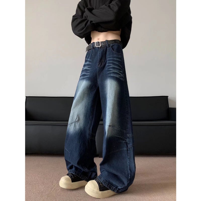 Unisex Classic Denim Jeans Loose Fit Daily Outdoor Wear - Image 2