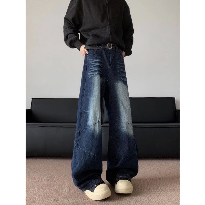 Unisex Classic Denim Jeans Loose Fit Daily Outdoor Wear - Image 3