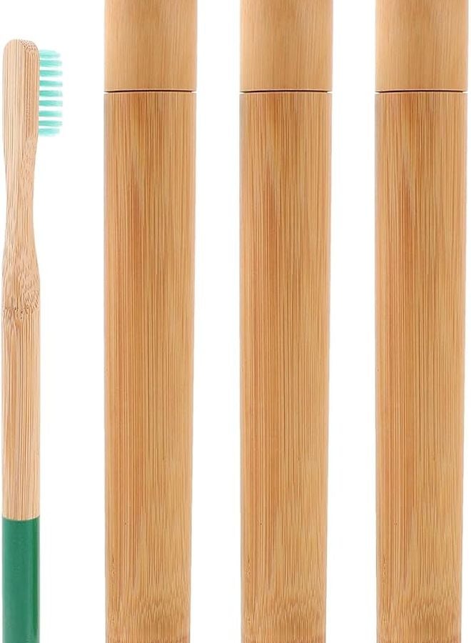 Degradable Travel Toothbrush Kit With Tubes Soft Bristles Compact Lightweight For Camping - Image 1