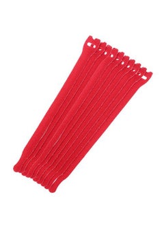 Nema NM Nema Fastening Tape Cable Ties Red Pack of Ten  - Image 1