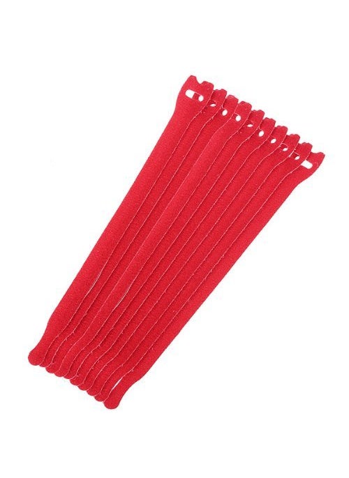 Nema NM Nema Fastening Tape Cable Ties Red Pack of Ten  - Image 1