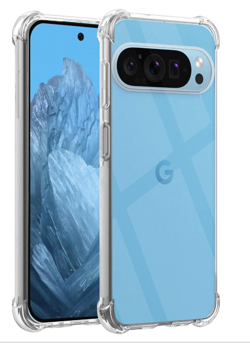 Case for Google Pixel 9 Pro Crystal Clear TPU Bumper cover Shockproof Protective Cover with Best Camera Protection Designed for Pixel 9 Pro  - Image 1