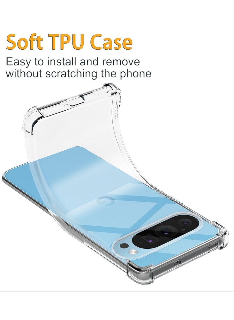 Case for Google Pixel 9 Pro Crystal Clear TPU Bumper cover Shockproof Protective Cover with Best Camera Protection Designed for Pixel 9 Pro  - Image 2