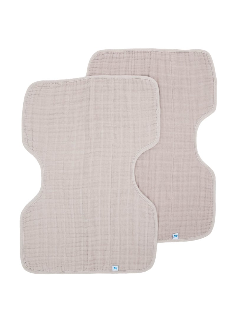 little unicorn Cotton Muslin Burp Cloth 2 Pack Porpoise  - Image 1
