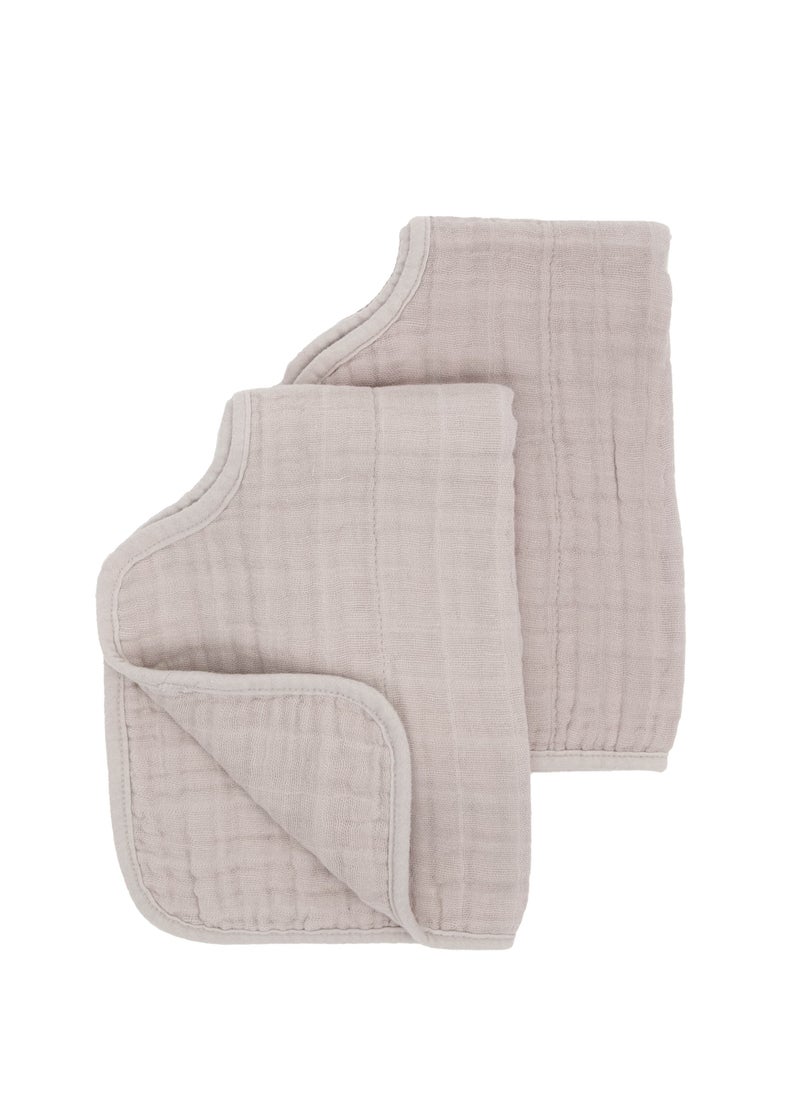 little unicorn Cotton Muslin Burp Cloth 2 Pack Porpoise  - Image 2