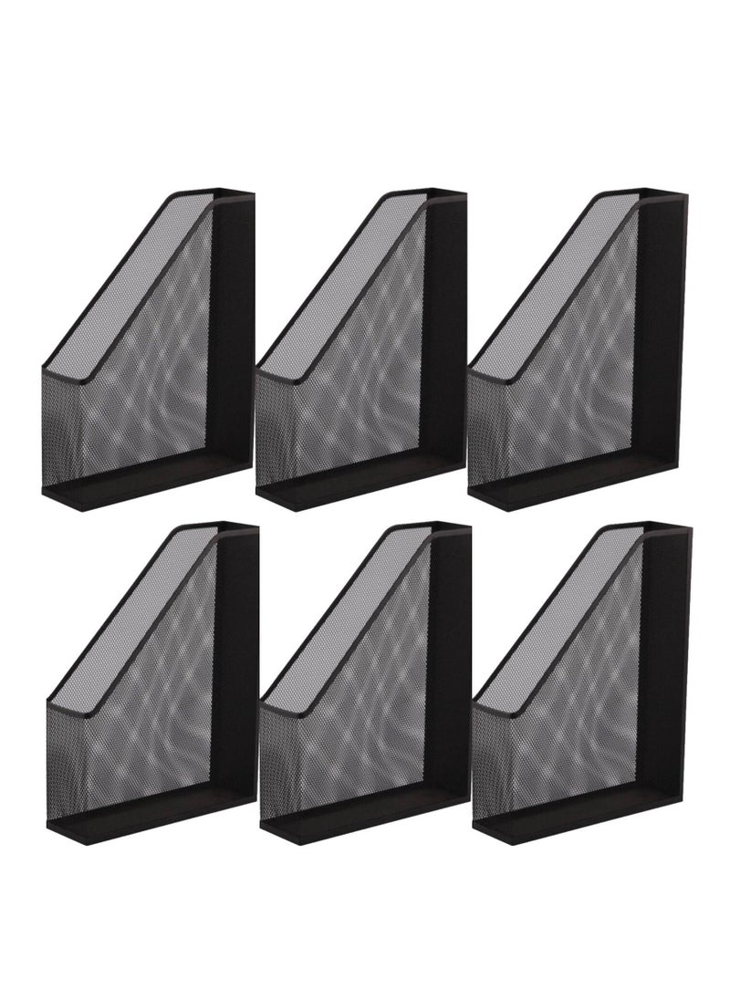 PARTNER 6-Piece Metal Mesh Magazine Holder Black  - Image 1